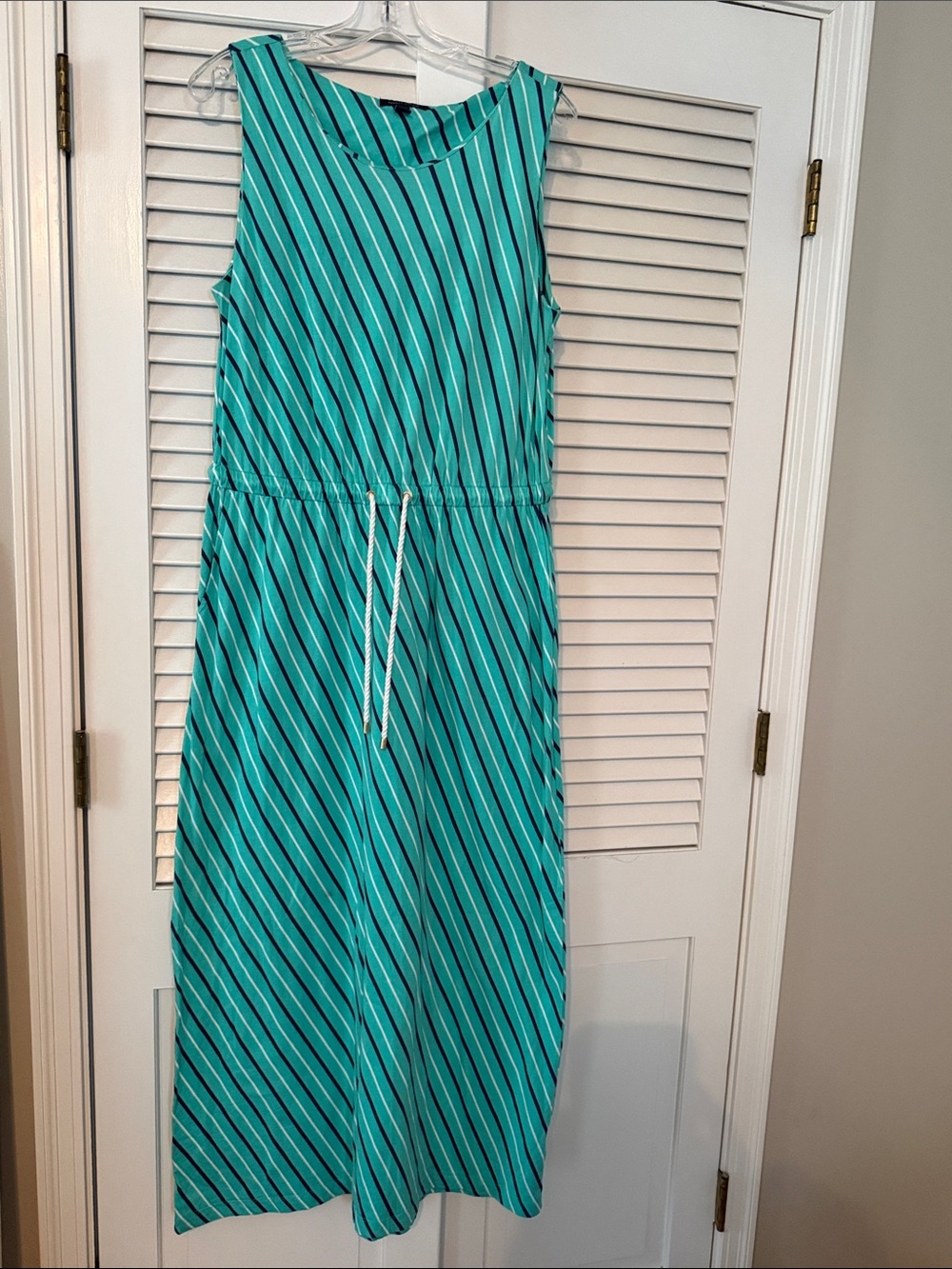 Tommy Hilfiger Teal, Navy and White Striped Dress